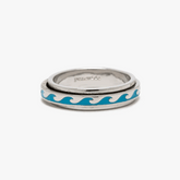 Enamel Wave Fidget Ring