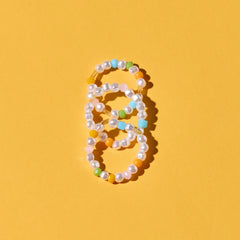 Pippa Pearl Stretch Ring 3 Pack