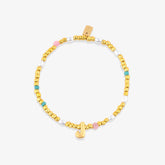 Initial Pearl & Seed Bead Stretch Bracelet