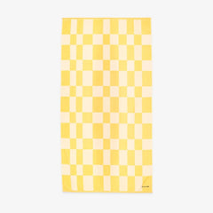 Yellow & White Checkerboard Towel