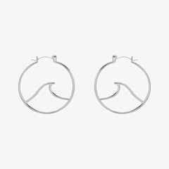 Large Wave Hoop Earrings