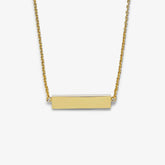 Demi-Fine Engravable Bar Necklace