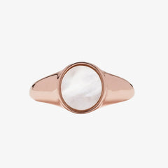 Mother of Pearl Signet Ring