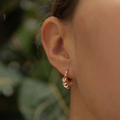 Mini Coin Huggie Earrings