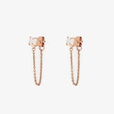 Raw Gem Chain Wrap Earrings