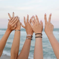 Black Alphabet Bead Bracelet