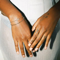 Pavé Initial Chain Bracelet