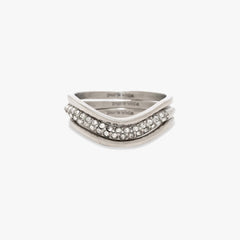 Wavy Pavé Ring Stack