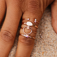 Crystal Sky Ring Stack