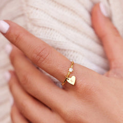 Engravable Heart Ring
