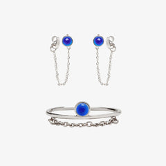 Mood Chain Wrap Earrings & Ring Set