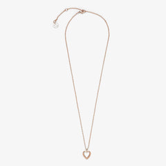 Stone Heart Locket Necklace